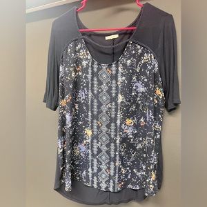 Maurice’s mixed material blouse
